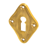 Schlüssellochrosette poliert zeitloses Design gold
