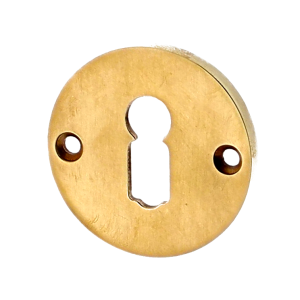 Schlüssellochrosette aus Messing geometrische Form matt gold