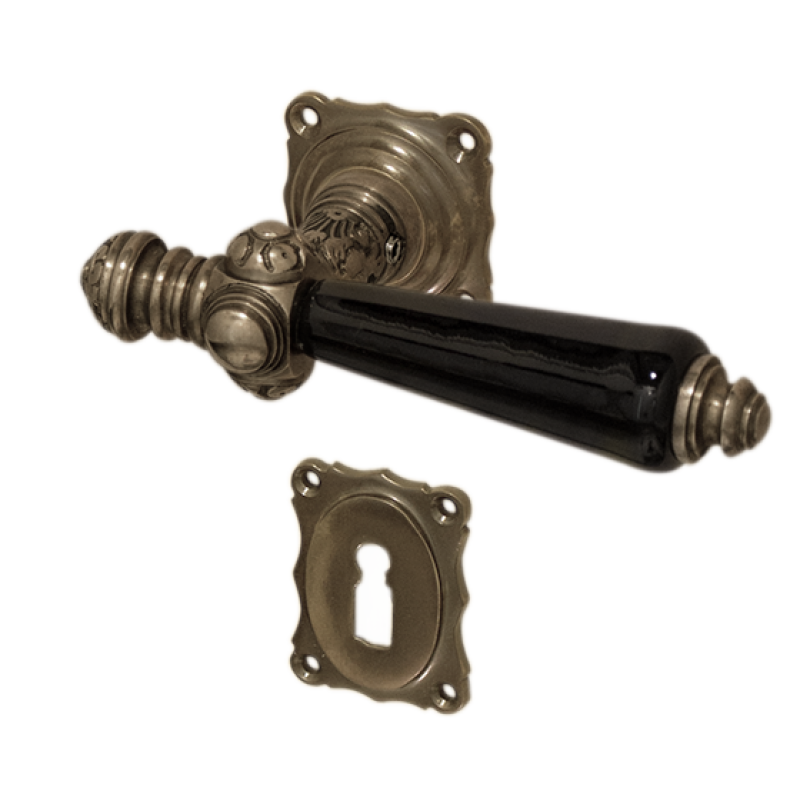 Rosetten PZ Messing Jugendstil Griffe Türgriffe Türklinken Türbeschläge R12PB-PZ