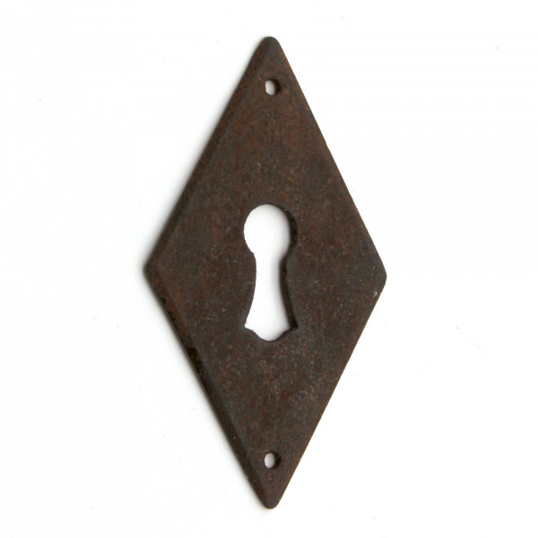M007 Alte Messing Schlüsselblende 9,1 cm Schlüsselschild Möbelbeschlag 