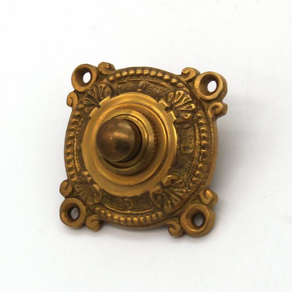 Messing Antikladl Klingel 1 Gründerzeit Brass Door Bell Tür Türklingel K2A 