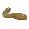 Türdrücker patiniert aus Messing matt gold ergonomische Form