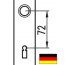 Buntbart  72mm (Deutscher Standard für Zimmertüren)