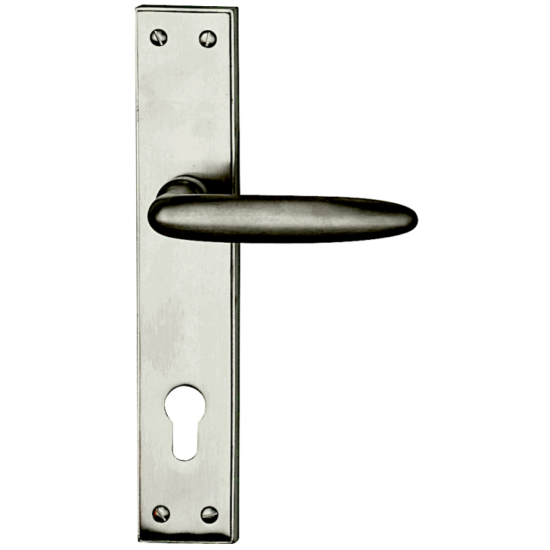 Nickel Antikladl WC Langschild Art Deco Tür Griffe Türgriffe Türbeschlag S36-WCN 