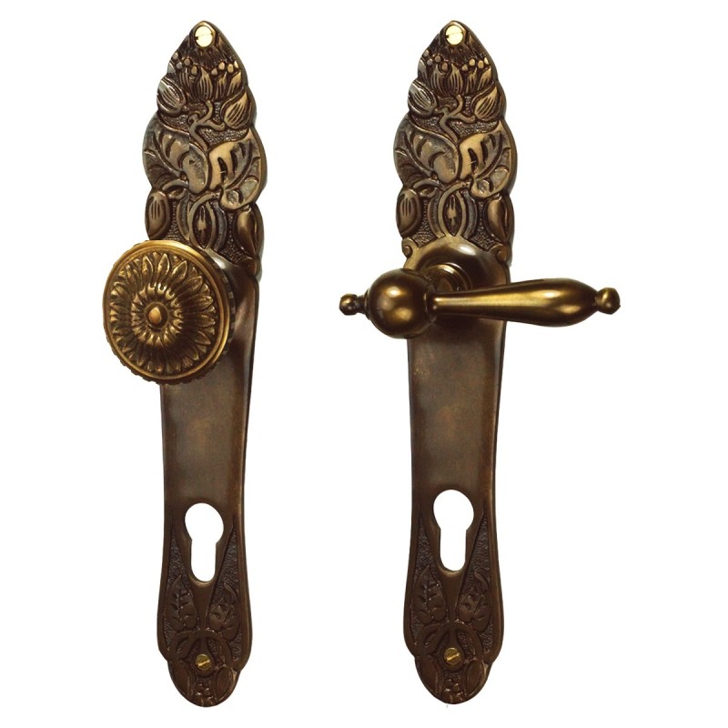 Wechselgarnitur - Jugendstil Antik-Messing