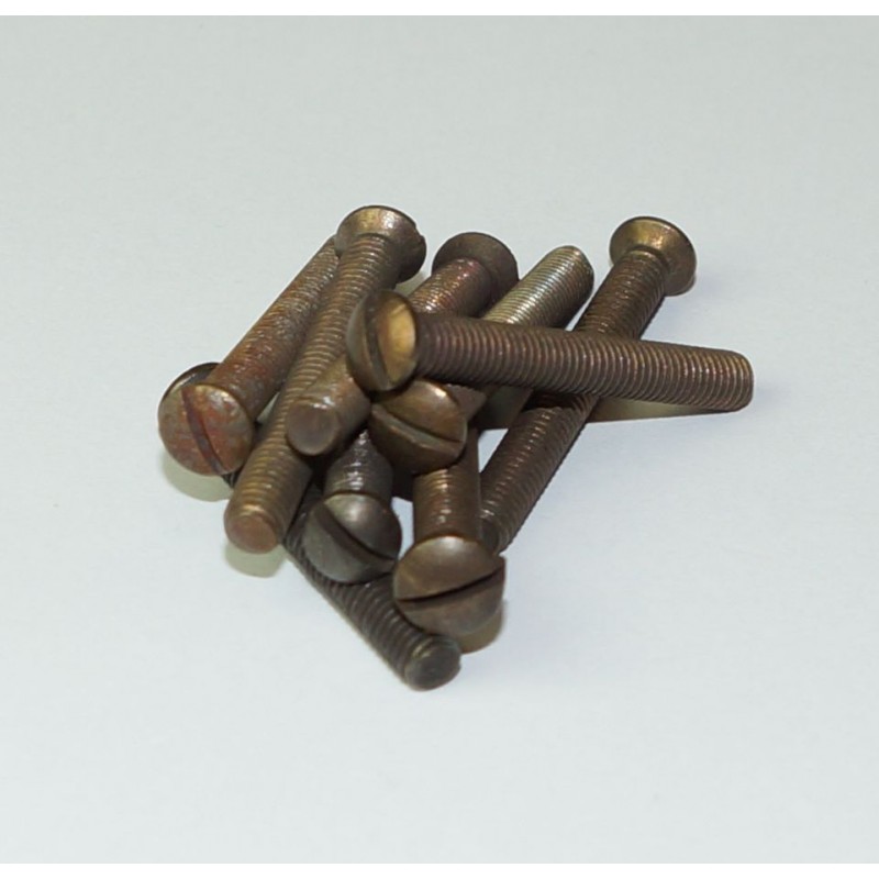 Antik Schrauben M5 Messingschrauben mit kleinem Linsensenkkopf